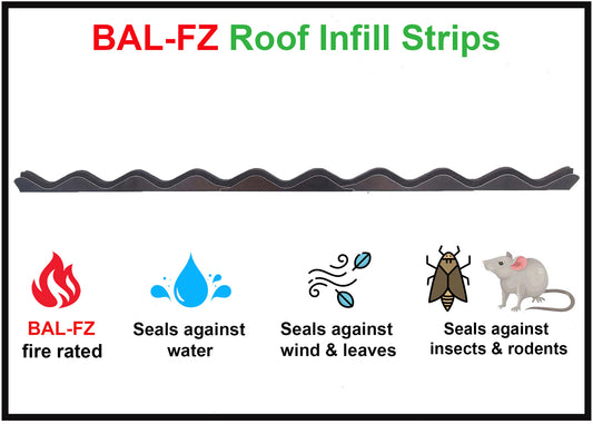 BAL-FZ eave & ridge roof infill strips