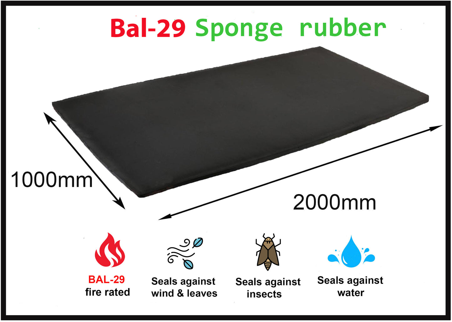 BAL-29 fire resistant rubber sheet