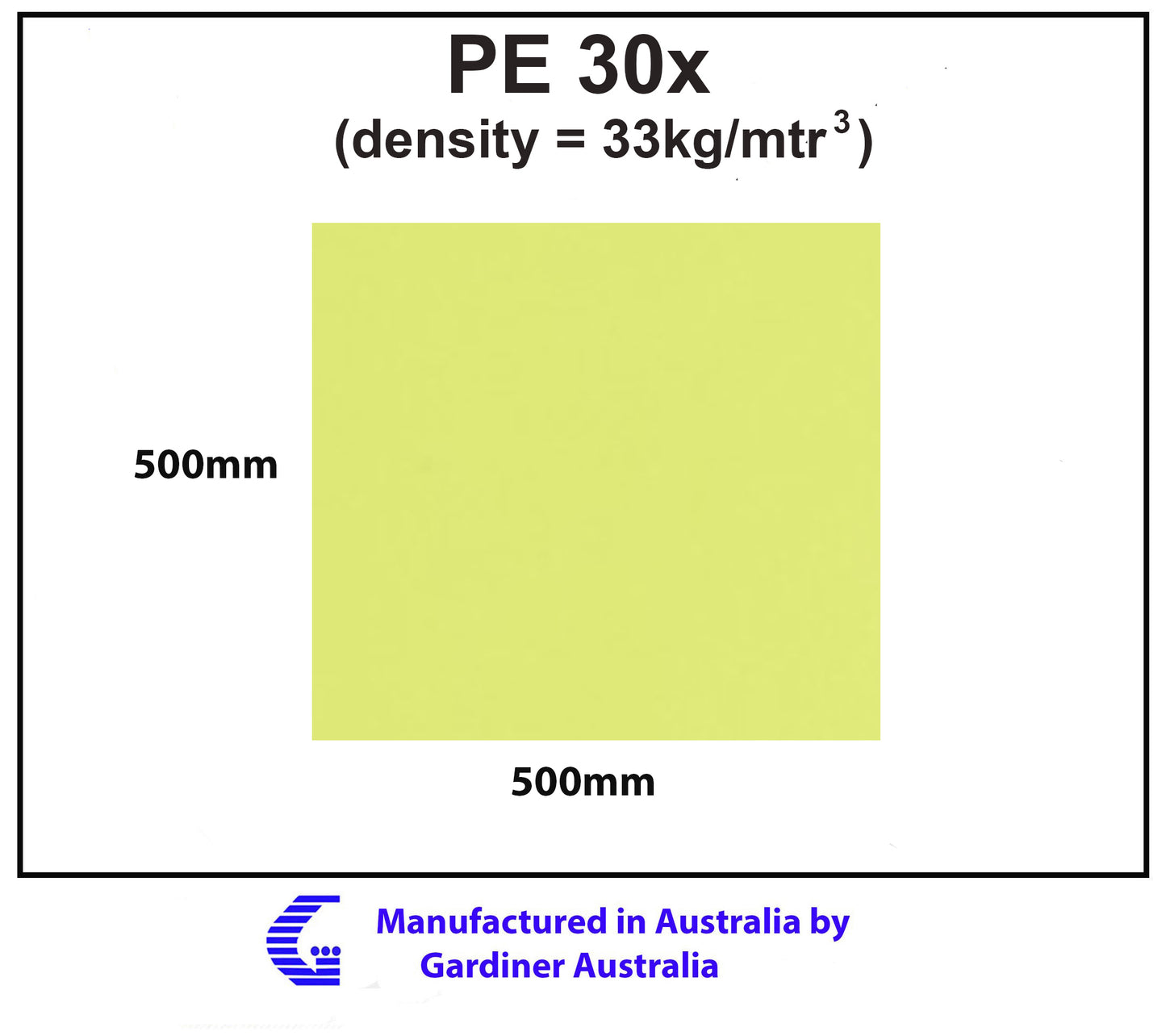 PE 30x (33 Kg/mtr3) foam sheet