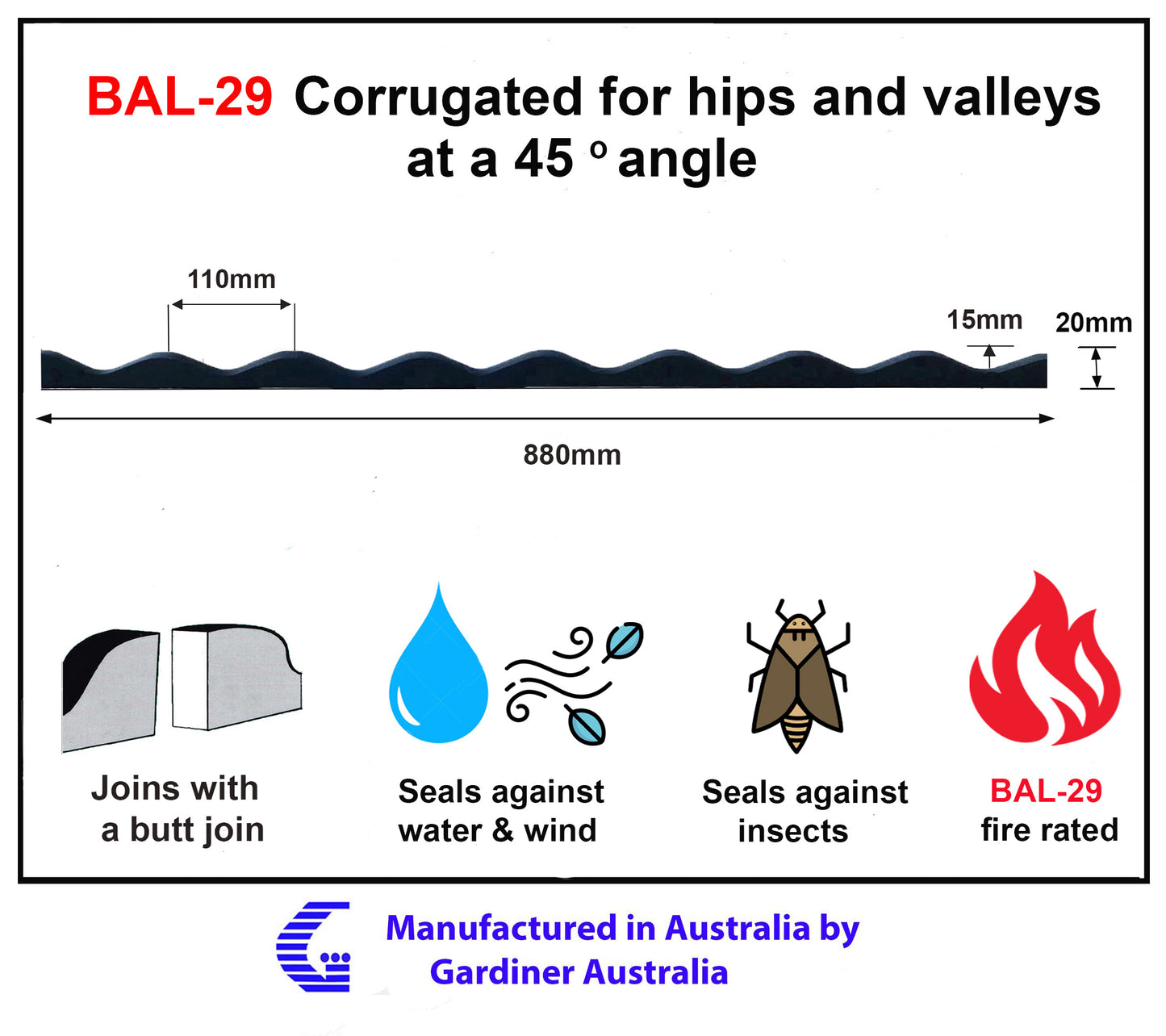 BAL-29 roof infill strips