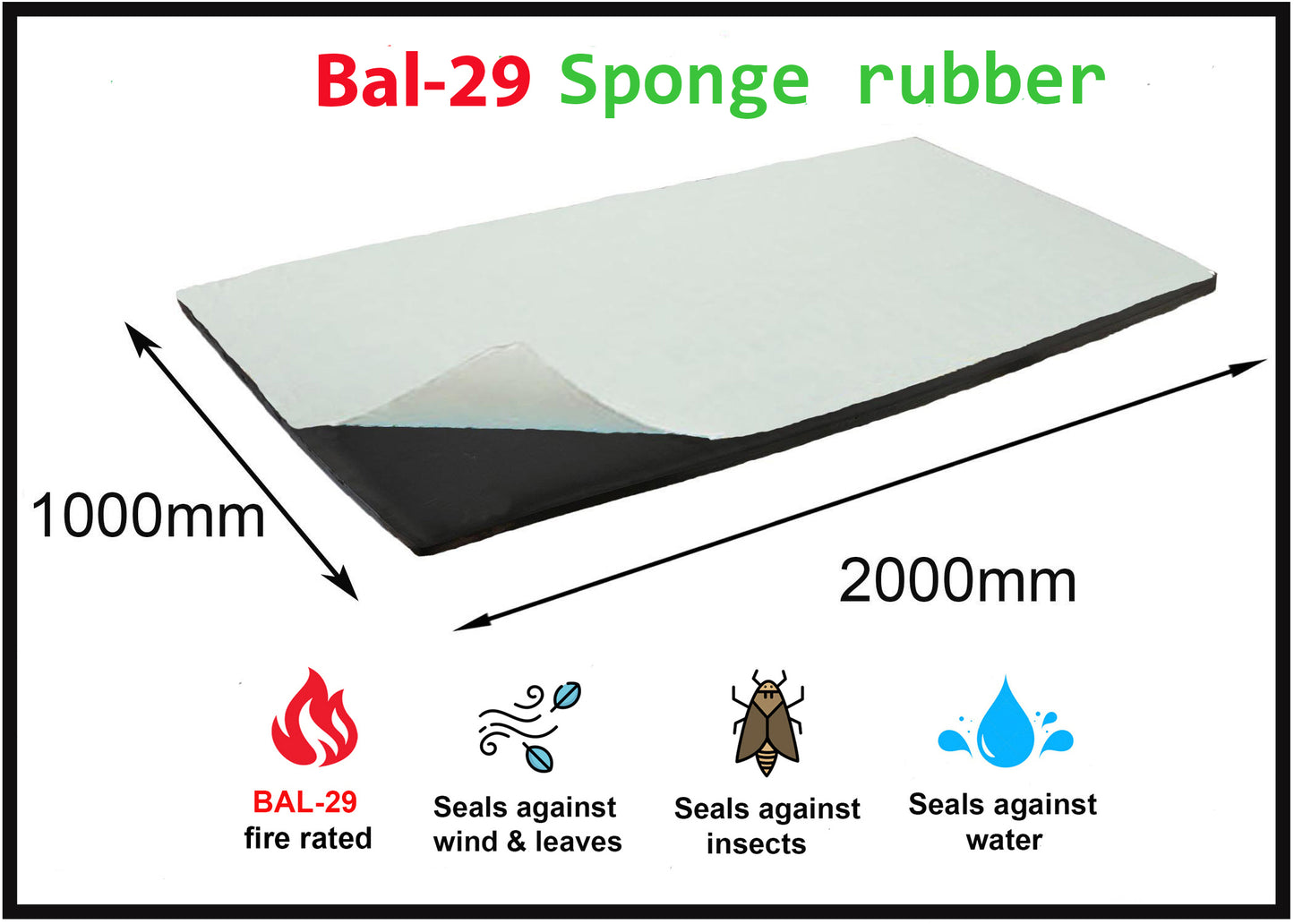 BAL-29 fire resistant rubber sheet