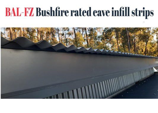 BAL-FZ rodent resistant eave & ridge roof infill strips