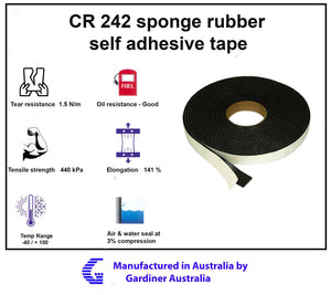 CR sponge rubber tape