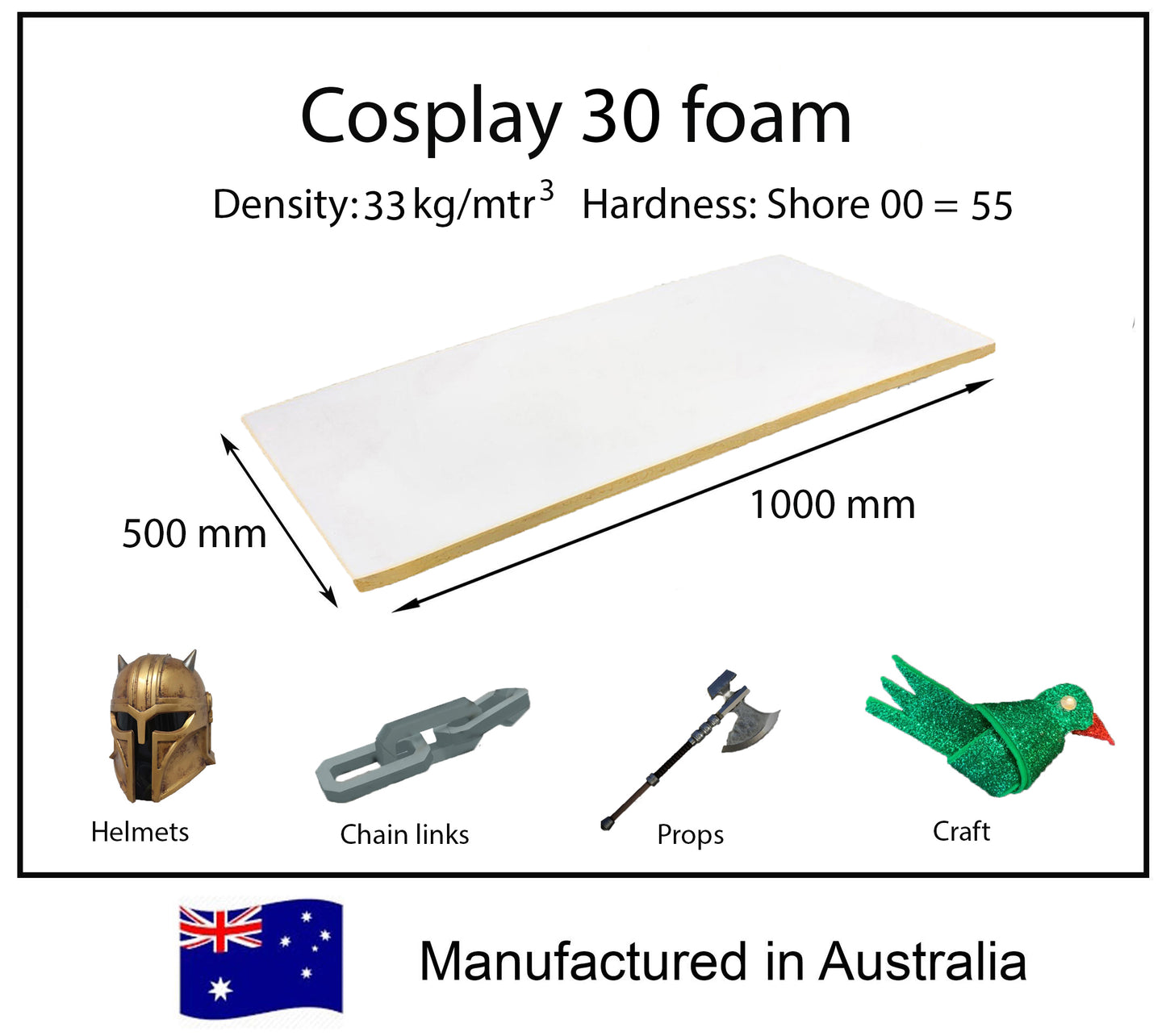 Cosplay super flexible foam sheet