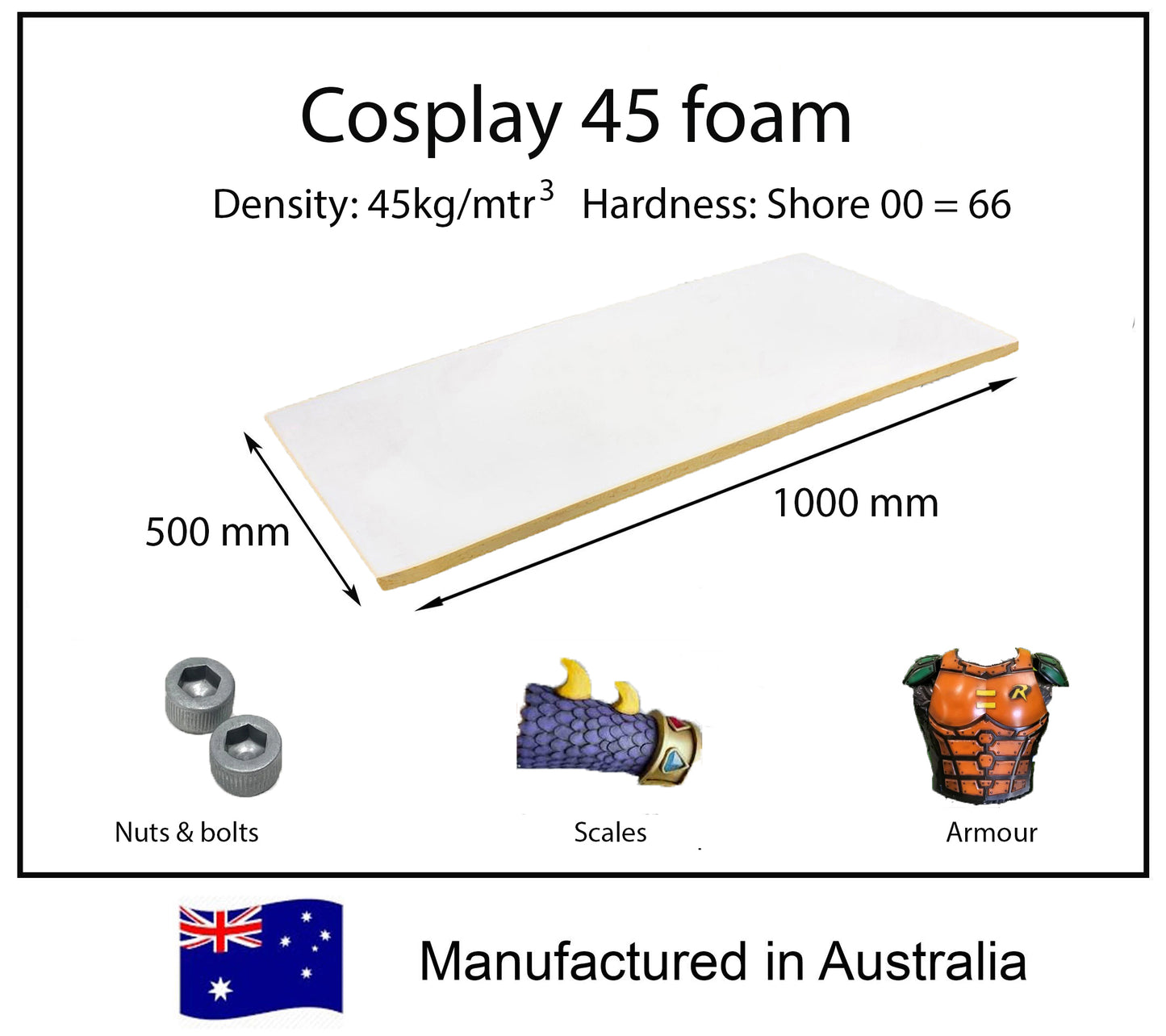 Cosplay super flexible foam sheet