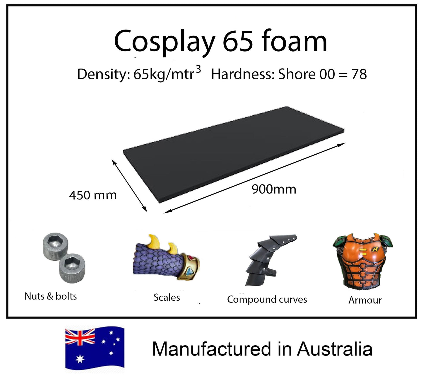 Cosplay super flexible foam sheet