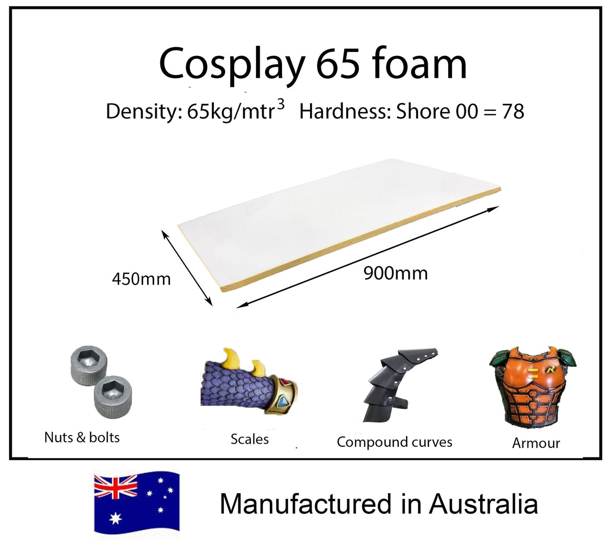 Cosplay super flexible foam sheet
