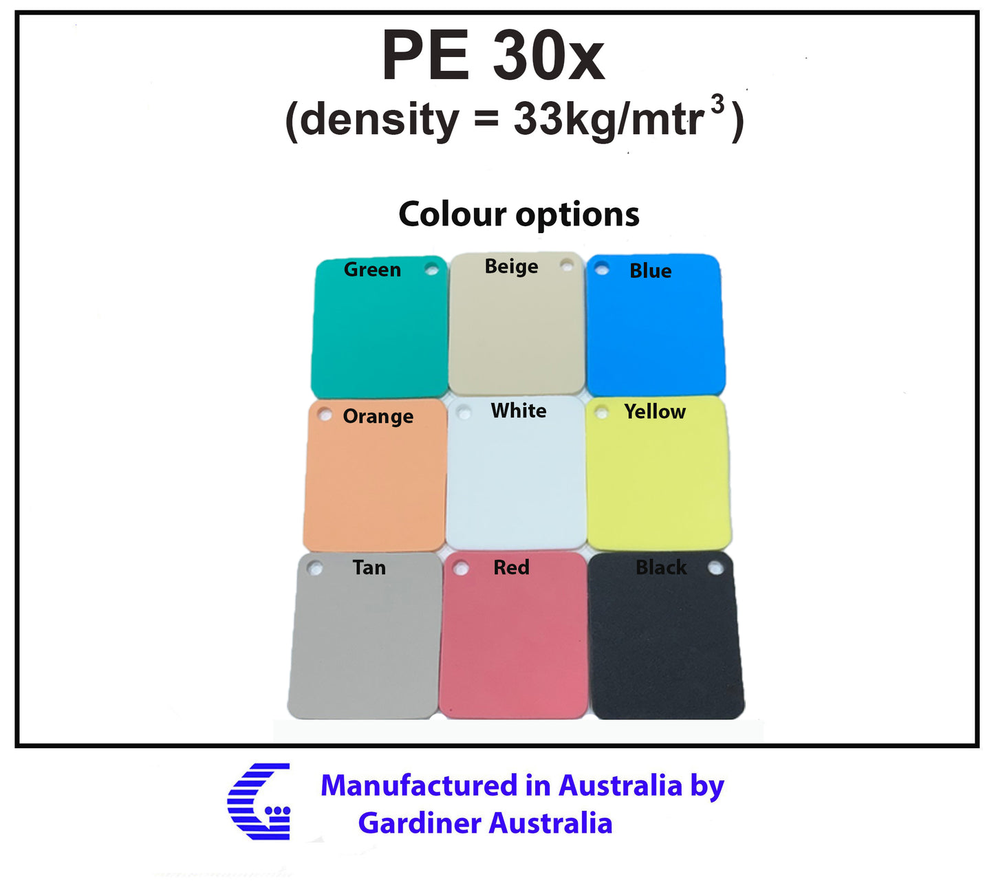 PE 30x (33 Kg/mtr3) foam sheet