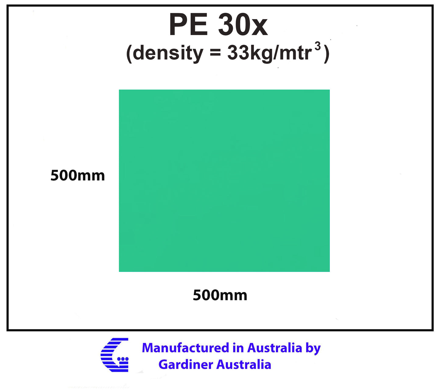 PE 30x (33 Kg/mtr3) foam sheet