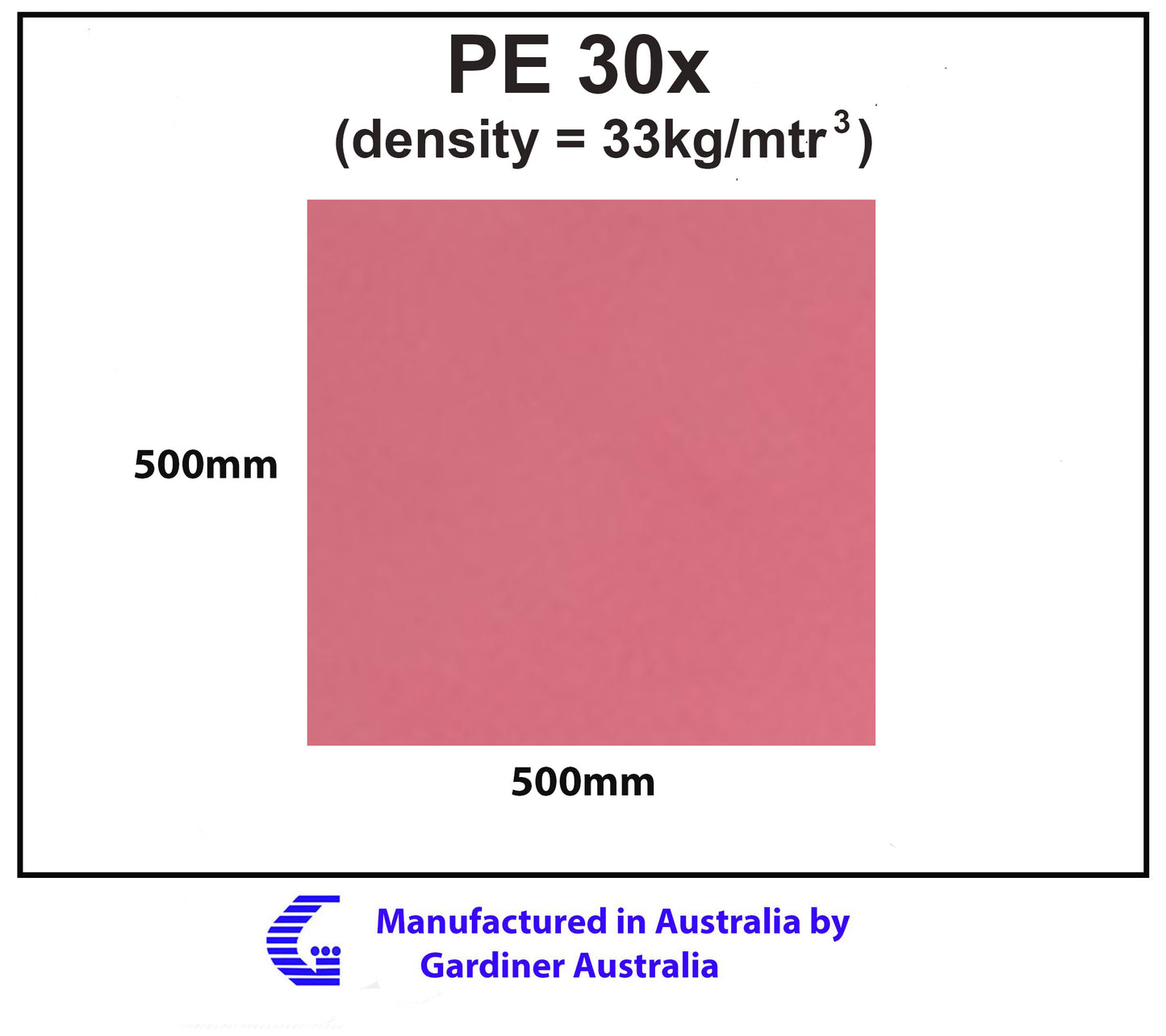 PE 30x (33 Kg/mtr3) foam sheet