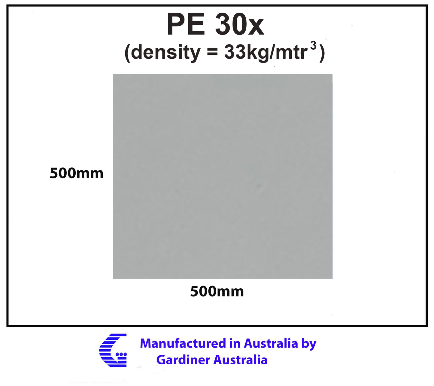 PE 30x (33 Kg/mtr3) foam sheet