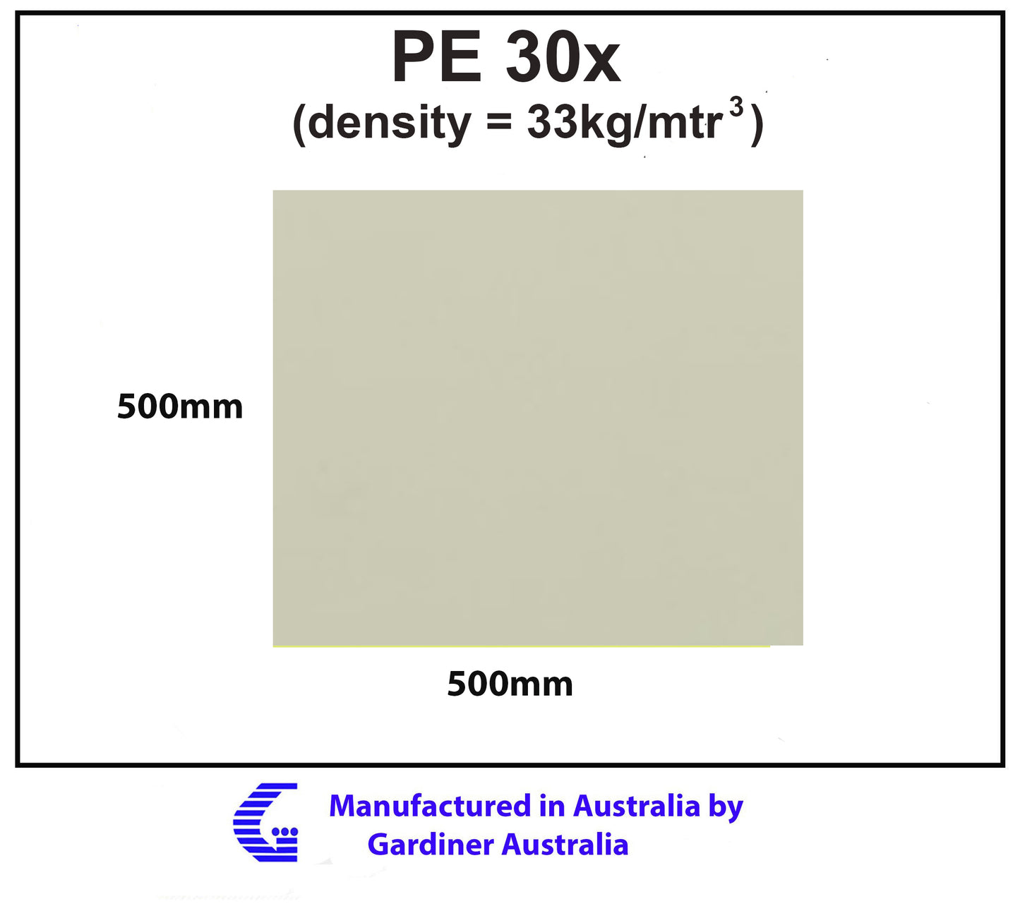 PE 30x (33 Kg/mtr3) foam sheet