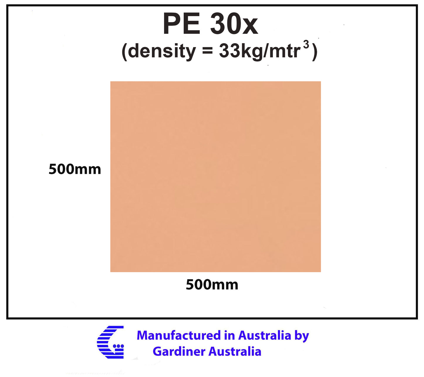 PE 30x (33 Kg/mtr3) foam sheet