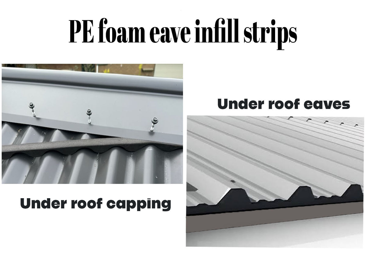 PE eave & ridge roof infill strips