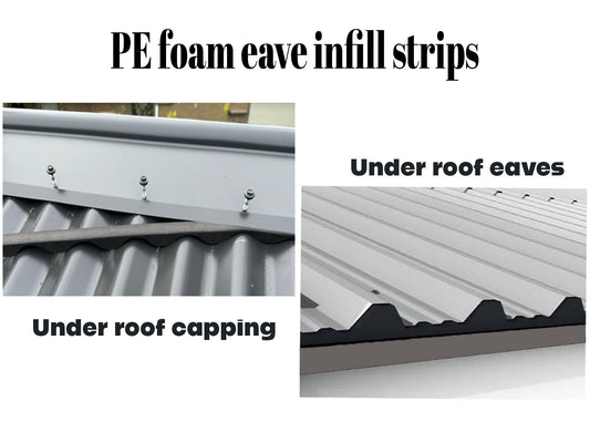 PE eave & ridge roof infill strips